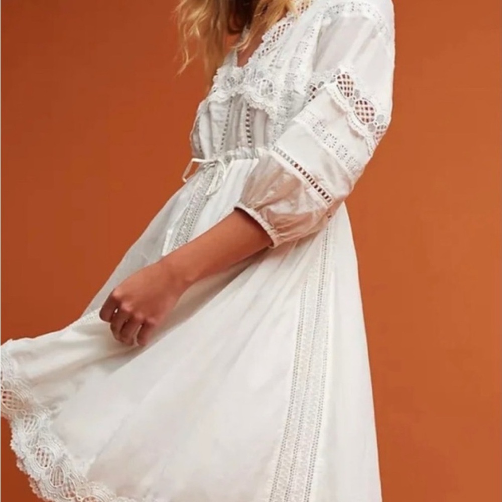 NWT Anthropologie White Lace Dress